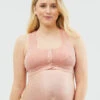 Cake Biscotti Front Closure Nursing Bralette -Elomi Underwear Shop CakeMaternityBiscottiNursingBra25 1072RoseFront