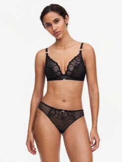 Chantelle Fleurs Bralette -Elomi Underwear Shop ChantelleFleursBraletteBlack12M8Set