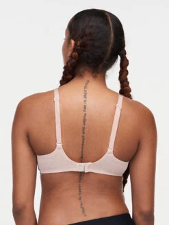 Chantelle Midnight Flowers Bra -Elomi Underwear Shop ChantelleMidnightFlowersC12N6BlackTshirtBraBack