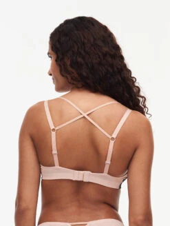 Chantelle Midnight Flowers Wirefree Bra -Elomi Underwear Shop ChantelleMidnightFlowersC12N8BlackWirefreeBraBack