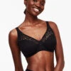 Chantelle Norah Lace Bra -Elomi Underwear Shop ChantelleNorahLaceBraBlack13F1Front