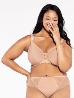 Elomi Charley Bandless Spacer Moulded Bra -Elomi Underwear Shop CharleyMouldedFawnFashionEDITED