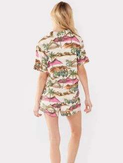 Chelsea Peers Button Up Pajama Set -Elomi Underwear Shop ChelseaPeersButtonUpPJSetVacationCW2005CCAPBack