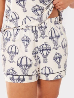 Chelsea Peers PJ Set With Shorts -Elomi Underwear Shop ChelseaPeersPJSetWithShortsBalloonsCW2132RBALWaistPlus