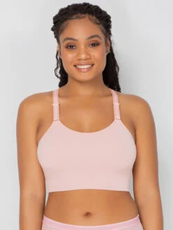 Curvy Couture Smooth Longline -Elomi Underwear Shop CurvyCoutureSmoothLonglineBra1332BlushRoseFront2