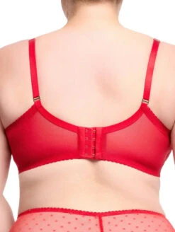 Dita Von Teese Fiamma Full Figure Bra -Elomi Underwear Shop DitaVonTeeseFiammaFullFigureBraD99021RoseRedBack