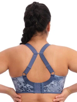 Elomi Energise Sports Bra -Elomi Underwear Shop EL8042VintageDenimBackJ hook