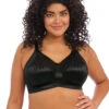 Elomi Cate Softcup Bra -Elomi Underwear Shop ElomiCateNonwireBlackEL4033Front