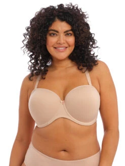 Elomi Strapless Bra -Elomi Underwear Shop ElomiStraplessSaharaEL4300FrontStraps