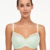Femilet Marylin Padded Demi Bra -Elomi Underwear Shop FemiletMarylinDemiBra9376GreenLilyFront