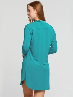 Fleur't Dolman 3/4 Sleeve Nightshirt 7 Fleur't Dolman 3/4 Sleeve Nightshirt -Elomi Underwear Shop FleurtDolmanSleeveNightshirtKeyWest6004Back