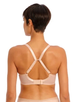 Freya Tailored Moulded Plunge Bra -Elomi Underwear Shop FreyaTailoredMouldedPlungeBraAA401131LatteNaturalBackAlt