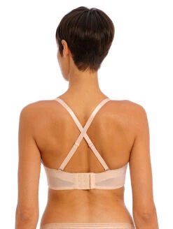 Freya Tailored Moulded Strapless Bra -Elomi Underwear Shop FreyaTailoredStraplessBraAA401109LatteNaturalBackAlt2