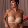 Freya Tailored Moulded Strapless Bra -Elomi Underwear Shop FreyaTailoredStraplessBraAA401109LatteNaturalLifestyle