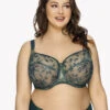 Gaia Justine Bra -Elomi Underwear Shop GA BSM 1031JustineBraEmeraldGreenFront