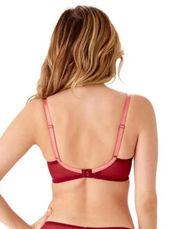 Gossard Superboost Lace Plunge Bra -Elomi Underwear Shop GossardSuperboostLacePlungeBra7711CranberryRaspberrySorbetBack