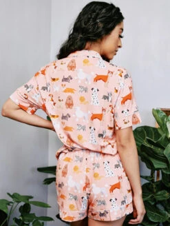 Kilo Brava Bamboo Shorts Pj Set -Elomi Underwear Shop KiloBravaBambooCollectionShortsPJSet14040Back