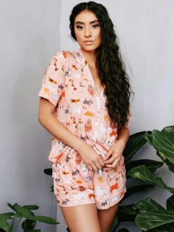 Kilo Brava Bamboo Shorts Pj Set -Elomi Underwear Shop KiloBravaBambooCollectionShortsPJSet14040Front