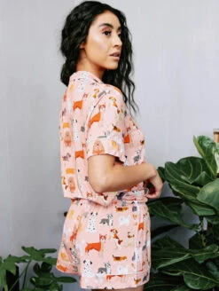 Kilo Brava Bamboo Shorts Pj Set -Elomi Underwear Shop KiloBravaBambooCollectionShortsPJSet14040Side