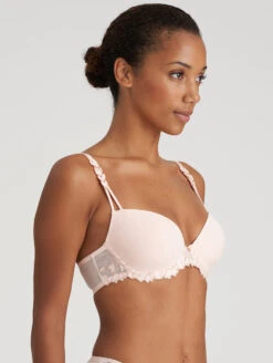 Marie Jo Leda Padded Plunge Bra -Elomi Underwear Shop MarieJoLedaPaddedPlungeBraGlossPink0102526Side