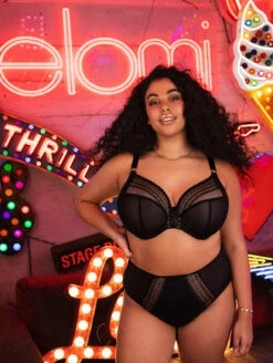 Elomi Matilda Plunge Bra -Elomi Underwear Shop MatildaBlackStarEL890BraEL8906BriefEditedFashion