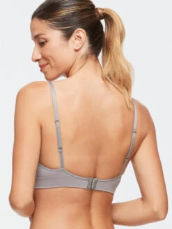 Miel Seamless Unlined Bralette -Elomi Underwear Shop MielNanaBra 0110GreySmokeBack