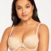 Montelle Pure T-shirt Bra -Elomi Underwear Shop MontellePureSeamlessSand9310Front