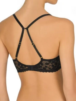 Natori Cherry Blossom Plunge Bra -Elomi Underwear Shop NatoriCherryBlossomConvertibleBra721191BlackBack2