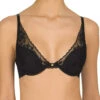 Natori Cherry Blossom Plunge Bra -Elomi Underwear Shop NatoriCherryBlossomConvertibleBra721191BlackFront
