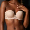On Gossamer Basic Strapless Bra -Elomi Underwear Shop OnGossamerBasicStraplessBraChampagneG3162Fashion