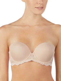 On Gossamer Basic Strapless Bra -Elomi Underwear Shop OnGossamerBasicStraplessBraChampagneG3162Front