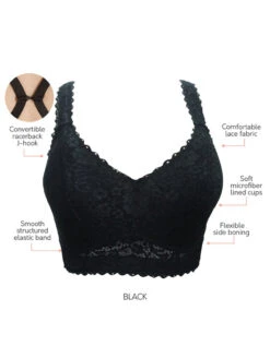 Parfait Adriana Bralette -Elomi Underwear Shop ParfaitAdrianaBraletteBlackP5482Info