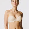 Passionata Rhythm Strapless Bra -Elomi Underwear Shop PassionataRhythmStraplessBraDuneP47D6Front