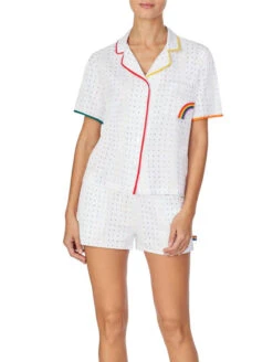 Room Service Pride Unisex PJ Set -Elomi Underwear Shop RoomServicePrideUnisexPJSetPrideLightningRS3920548Front