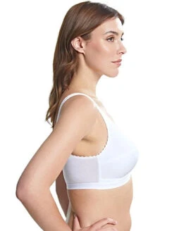 Royce Front Closure Bra -Elomi Underwear Shop RoyceFrontCloseBraWhite1010Side
