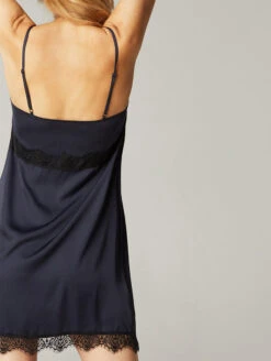 Simone Perele Satin Secrets Chemise -Elomi Underwear Shop SimonePereleSatinSecretsChemiseMoonlight23H940Back