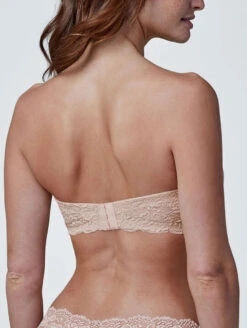 Skarlett Blue Goddess Strapless Bra -Elomi Underwear Shop SkarlettBlueGoddessPlungeStraplessBraCashmere329101Black