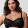 Skarlett Blue Minx Balcony Bra -Elomi Underwear Shop SkarlettBlueMinxBalconyBraBlack1733100FrontPlus