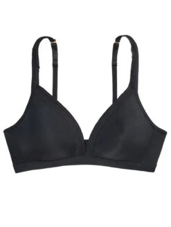 The Little Bra Company Erika Non Wire Plunge Bra 9 The Little Bra Company Erika Non Wire Plunge Bra -Elomi Underwear Shop TheLittleBraCompanyErikaSmoothBlackY001SFlat