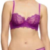 Dita Von Teese Vedette Balcony Bra 1 Dita Von Teese Vedette Balcony Bra -Elomi Underwear Shop VedetteVioletBraFront