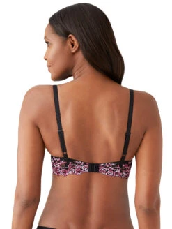 Wacoal Embrace Lace Moulded Bra -Elomi Underwear Shop WacoalEmbraceLaceMouldedBra853191BlackBerryBack