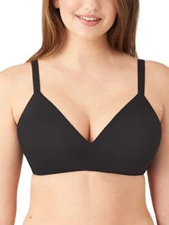Wacoal How Perfect Wire Free T-Shirt Bra -Elomi Underwear Shop WacoalHowPErfectWireFreeBraBlack852189Front
