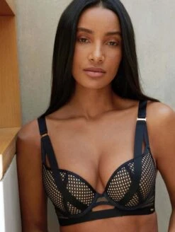 Gossard Pulse Mesh Longline Plunge Bra -Elomi Underwear Shop gossardpulsemeshlonglineplungebra